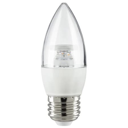 Sunlite LED B13 Chandelier Light Bulb, 7W 60W=, 500 Lumens, 120V, Dimmable, E26 Base, 3000K, 6PK 41775-SU